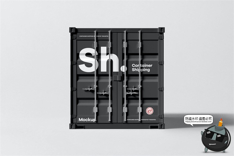 图片[2]-创意集装箱货柜铁柜货箱品牌贴图展示效果图样机PSD模板PS素材-设计猿