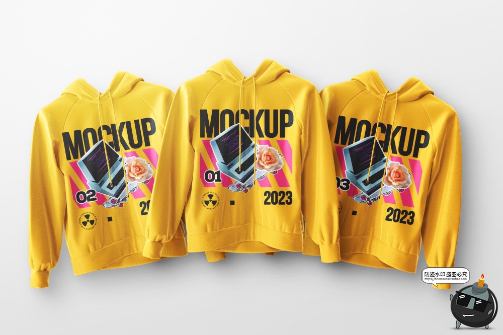 图片[4]-可改色Oversize宽松连帽衫卫衣上衣外套服装贴图展示样机PSD素材-设计猿