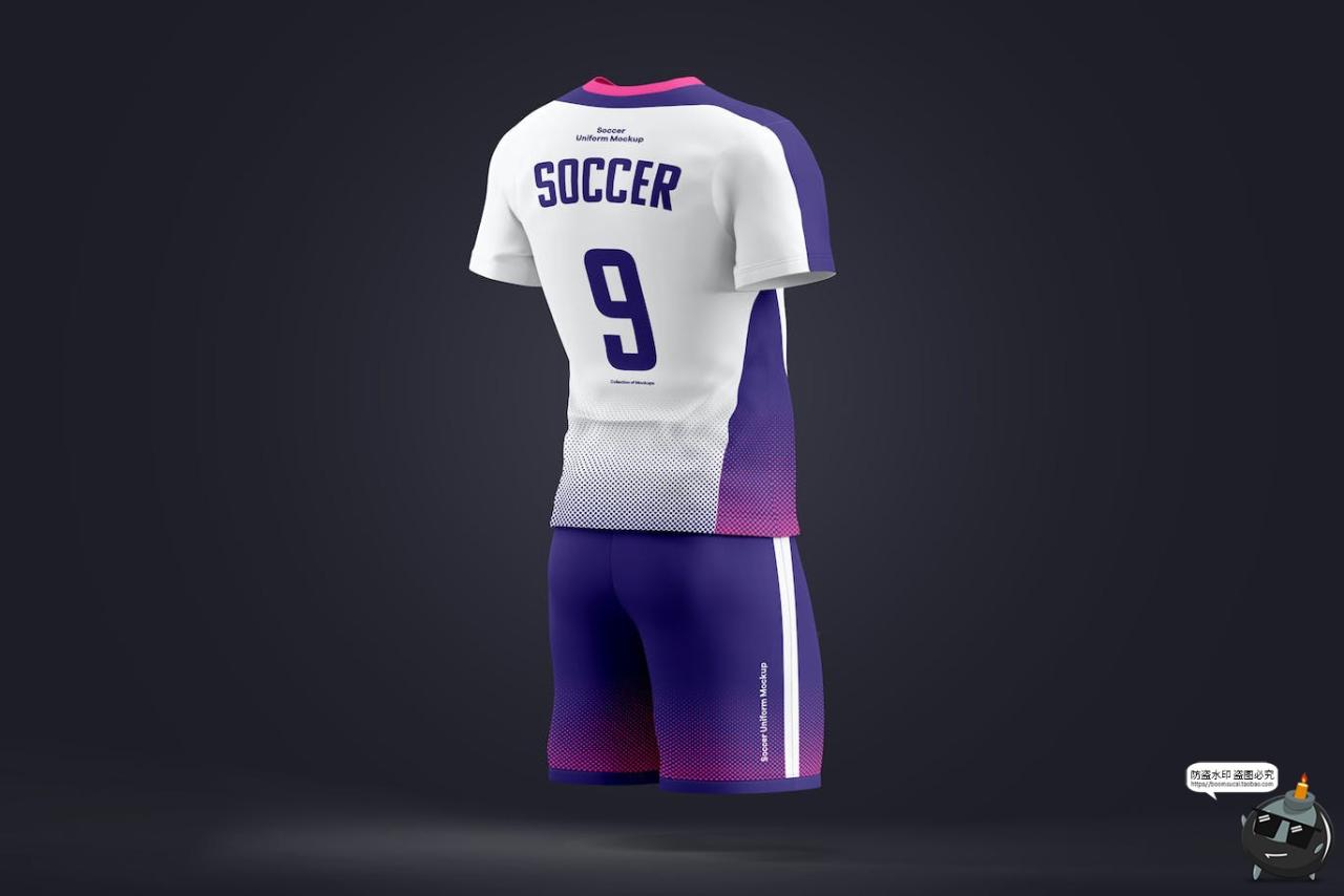 图片[3]-运动服足球田径体育运动员团队服装贴图效果展示样机PSD模板素材-设计猿