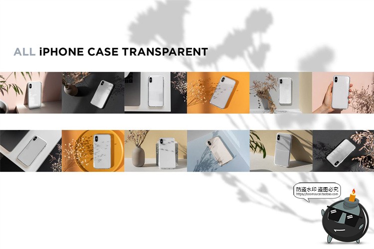 图片[2]-苹果iPhoneXs手机壳外壳硬壳圆边图案贴图模型样机PSD模板PS素材-设计猿