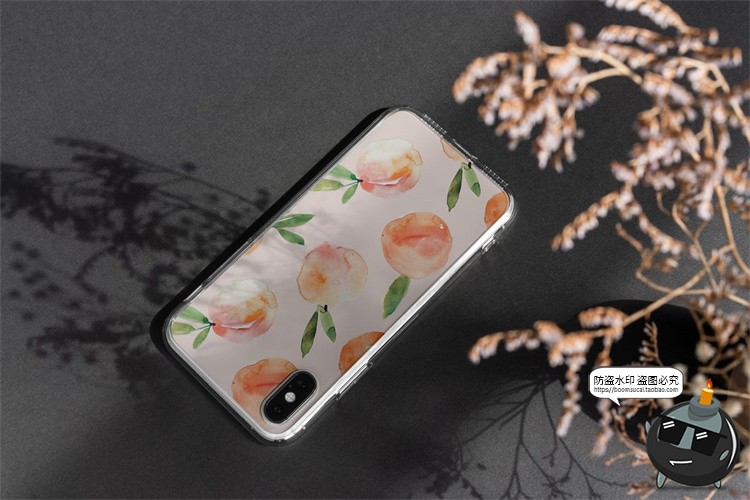 图片[5]-苹果iPhoneXs手机壳外壳硬壳圆边图案贴图模型样机PSD模板PS素材-设计猿