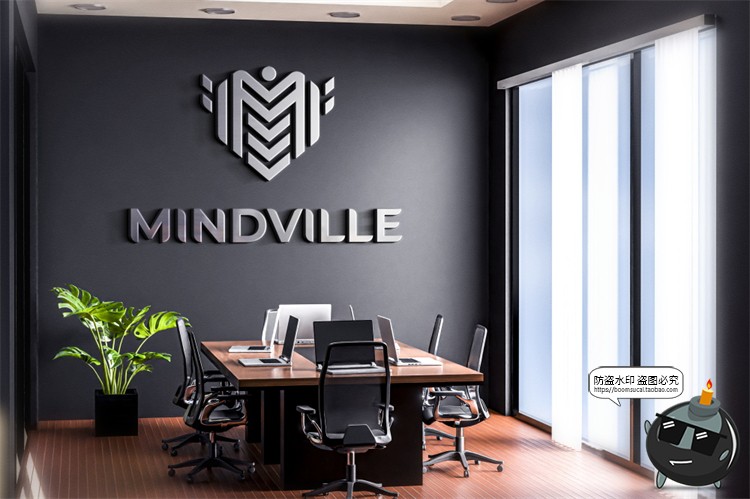 图片[8]-公司企业形象3D立体LOGO标志办公室会议室墙展示样机PSD模板素材-设计猿