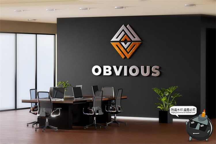 图片[9]-公司企业形象3D立体LOGO标志办公室会议室墙展示样机PSD模板素材-设计猿