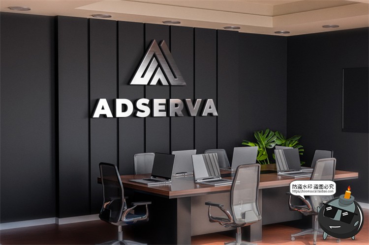 图片[11]-公司企业形象3D立体LOGO标志办公室会议室墙展示样机PSD模板素材-设计猿