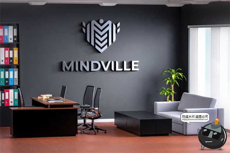 图片[14]-公司企业形象3D立体LOGO标志办公室会议室墙展示样机PSD模板素材-设计猿