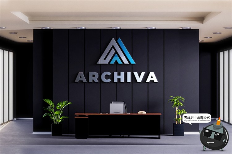 图片[15]-公司企业形象3D立体LOGO标志办公室会议室墙展示样机PSD模板素材-设计猿