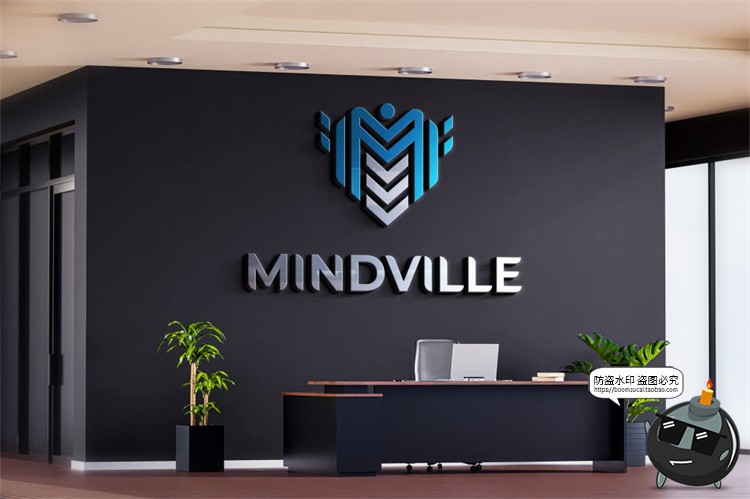 图片[16]-公司企业形象3D立体LOGO标志办公室会议室墙展示样机PSD模板素材-设计猿