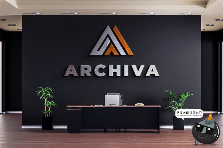 图片[17]-公司企业形象3D立体LOGO标志办公室会议室墙展示样机PSD模板素材-设计猿