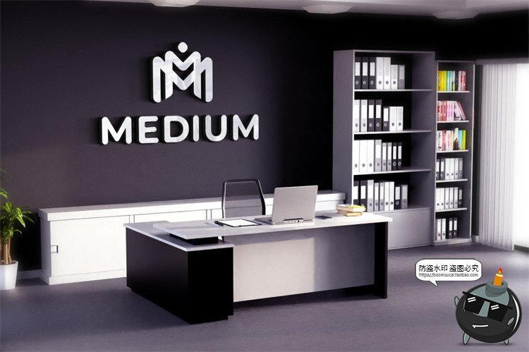 图片[20]-公司企业形象3D立体LOGO标志办公室会议室墙展示样机PSD模板素材-设计猿