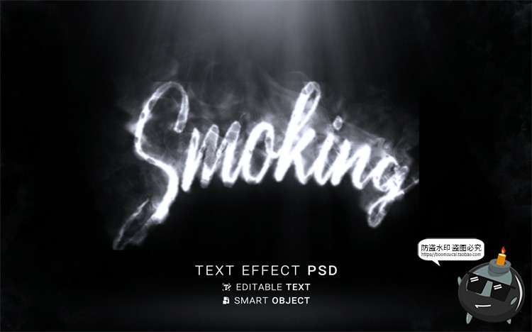 图片[3]-迷幻恐怖烟雾迷雾模糊字体特效文本样式标题PSD模板样机PS素材-设计猿