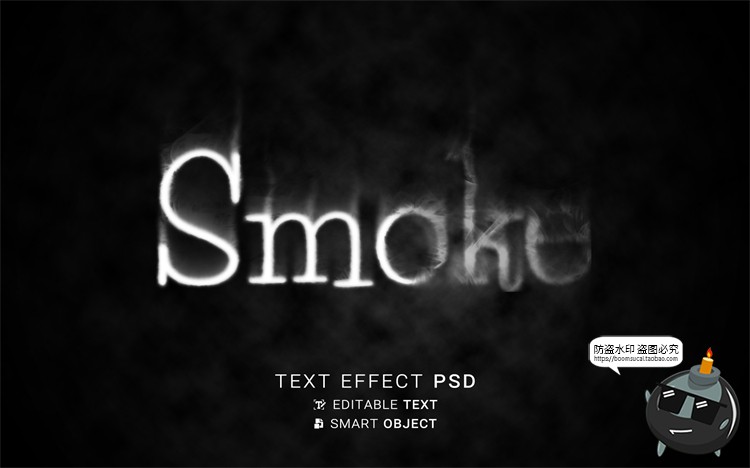 图片[4]-迷幻恐怖烟雾迷雾模糊字体特效文本样式标题PSD模板样机PS素材-设计猿