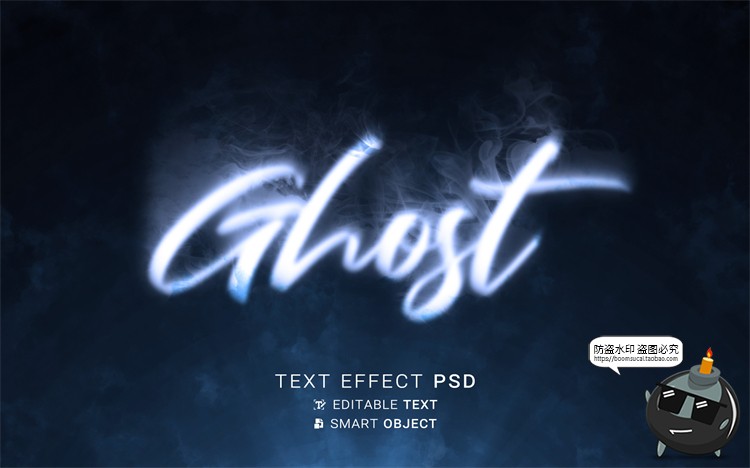 图片[7]-迷幻恐怖烟雾迷雾模糊字体特效文本样式标题PSD模板样机PS素材-设计猿