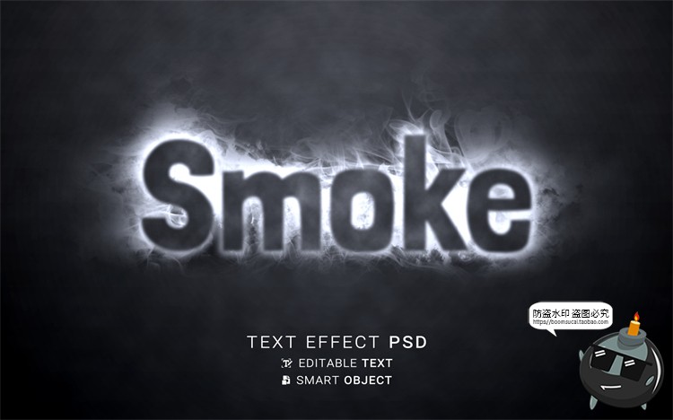 图片[8]-迷幻恐怖烟雾迷雾模糊字体特效文本样式标题PSD模板样机PS素材-设计猿