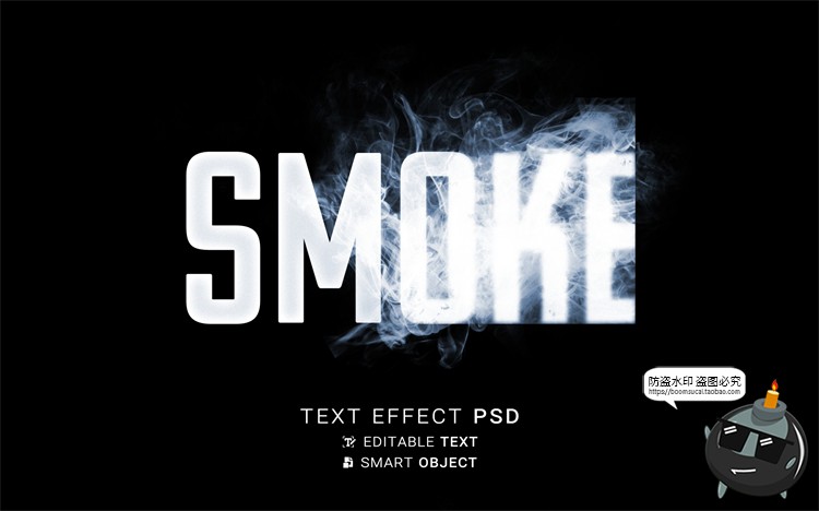 图片[10]-迷幻恐怖烟雾迷雾模糊字体特效文本样式标题PSD模板样机PS素材-设计猿