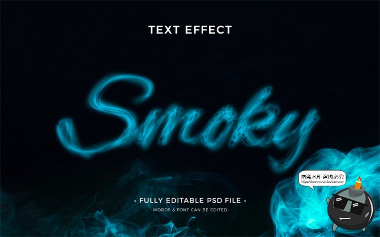 图片[11]-迷幻恐怖烟雾迷雾模糊字体特效文本样式标题PSD模板样机PS素材-设计猿