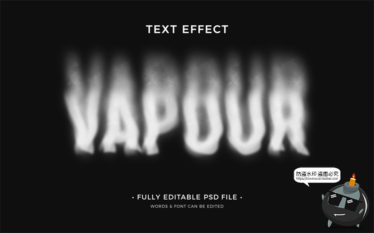 图片[13]-迷幻恐怖烟雾迷雾模糊字体特效文本样式标题PSD模板样机PS素材-设计猿