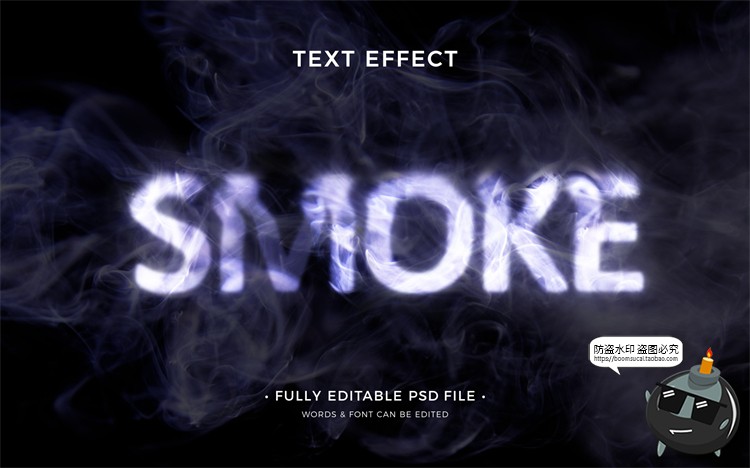 图片[14]-迷幻恐怖烟雾迷雾模糊字体特效文本样式标题PSD模板样机PS素材-设计猿