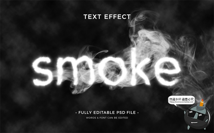 图片[15]-迷幻恐怖烟雾迷雾模糊字体特效文本样式标题PSD模板样机PS素材-设计猿