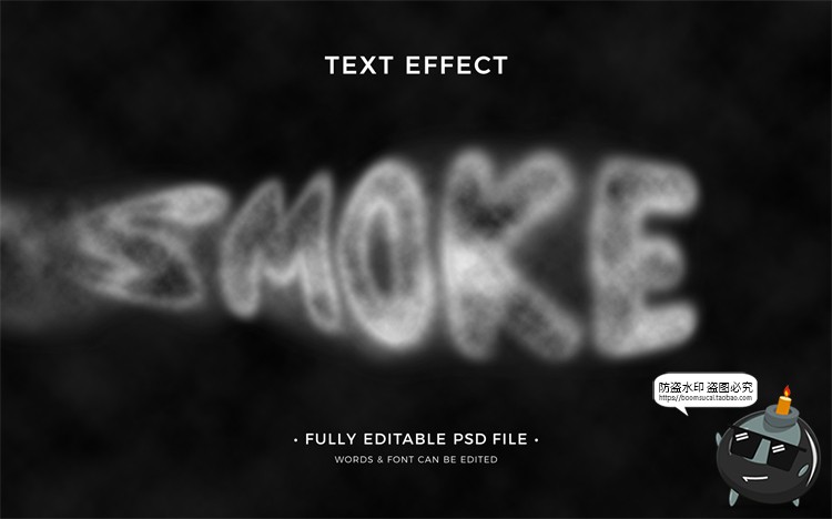 图片[17]-迷幻恐怖烟雾迷雾模糊字体特效文本样式标题PSD模板样机PS素材-设计猿