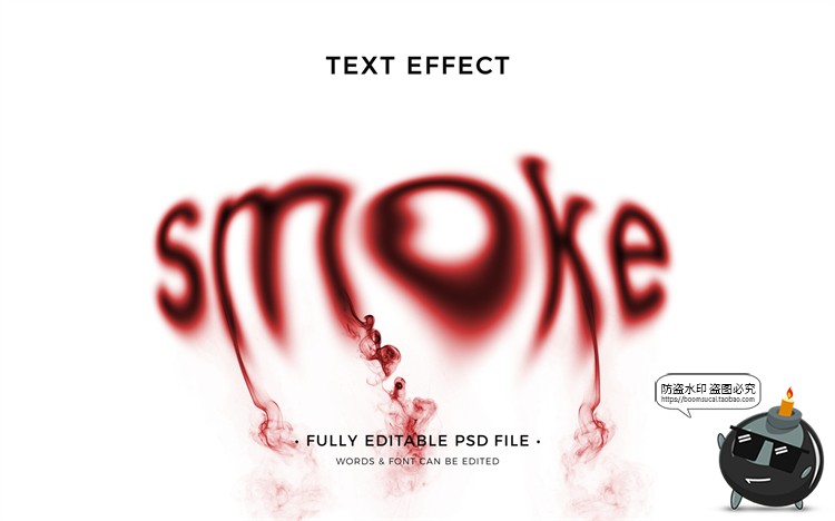 图片[19]-迷幻恐怖烟雾迷雾模糊字体特效文本样式标题PSD模板样机PS素材-设计猿