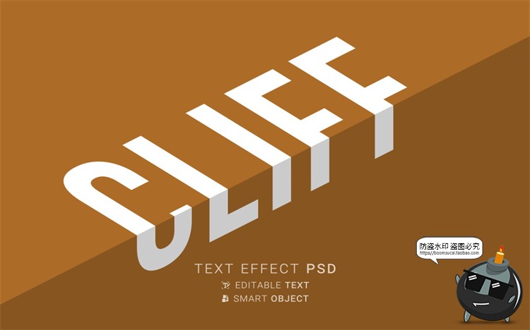 图片[4]-潮流3D三维立体扭曲文字折叠标题字体特效PSD模板样机样式PS素材-设计猿