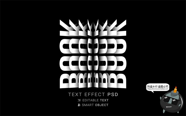 图片[6]-潮流3D三维立体扭曲文字折叠标题字体特效PSD模板样机样式PS素材-设计猿