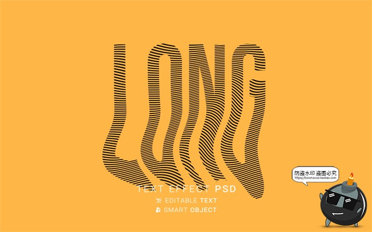 图片[7]-潮流3D三维立体扭曲文字折叠标题字体特效PSD模板样机样式PS素材-设计猿