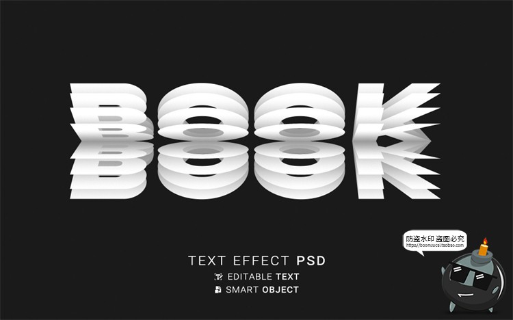 图片[9]-潮流3D三维立体扭曲文字折叠标题字体特效PSD模板样机样式PS素材-设计猿