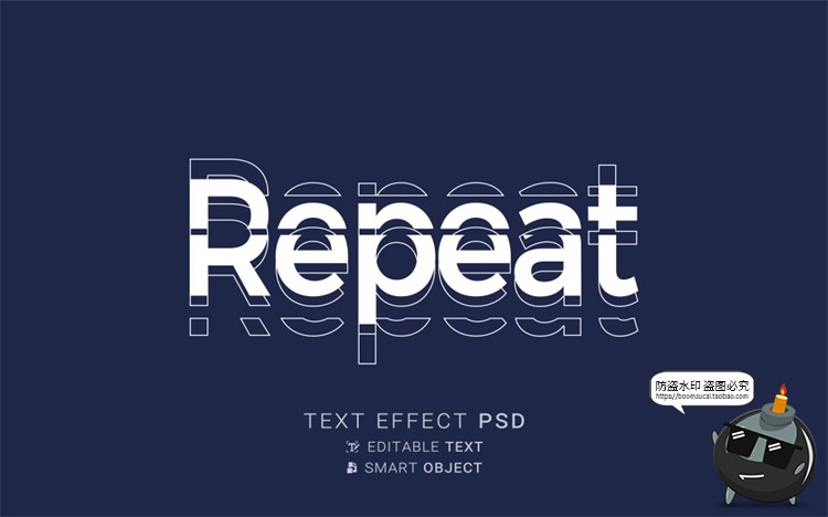 图片[10]-潮流3D三维立体扭曲文字折叠标题字体特效PSD模板样机样式PS素材-设计猿