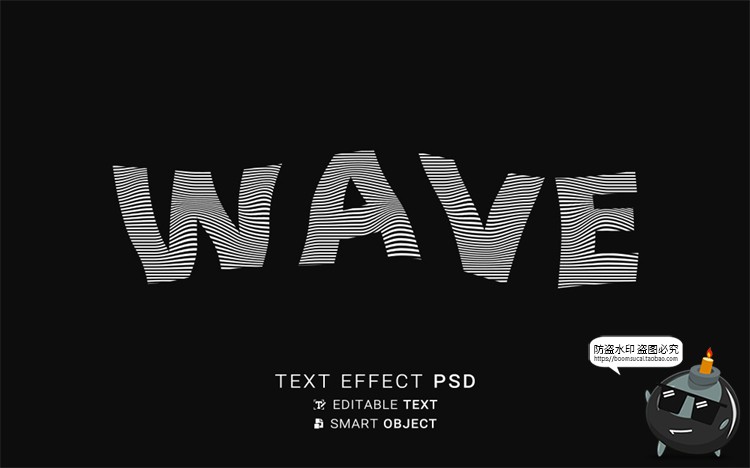 图片[14]-潮流3D三维立体扭曲文字折叠标题字体特效PSD模板样机样式PS素材-设计猿