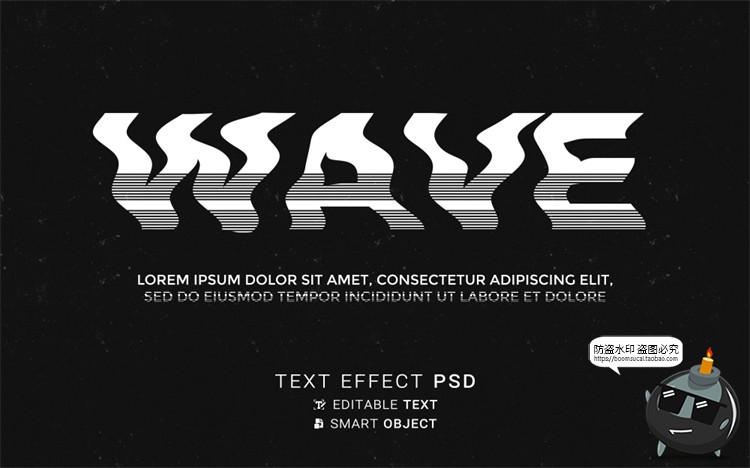 图片[18]-潮流3D三维立体扭曲文字折叠标题字体特效PSD模板样机样式PS素材-设计猿