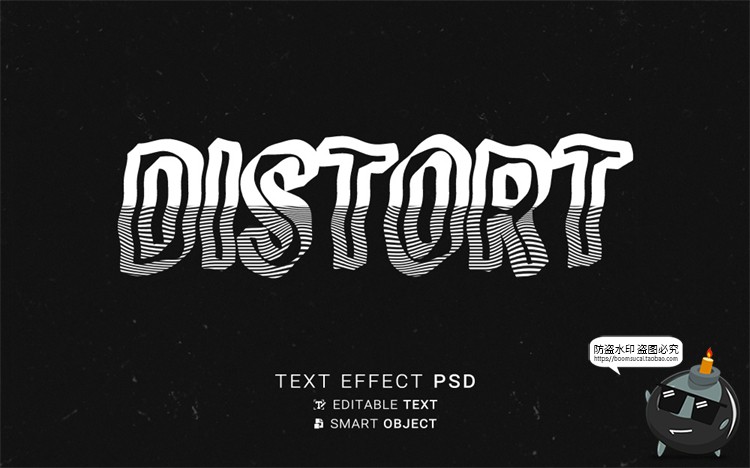 图片[19]-潮流3D三维立体扭曲文字折叠标题字体特效PSD模板样机样式PS素材-设计猿