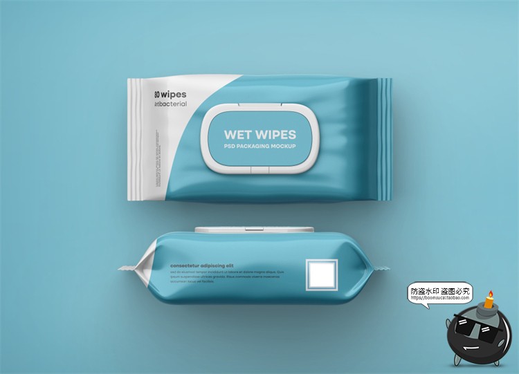图片[3]-卫生纸巾湿厕湿巾酒精湿纸巾产品包装贴图效果图样机PSD模板素材-设计猿