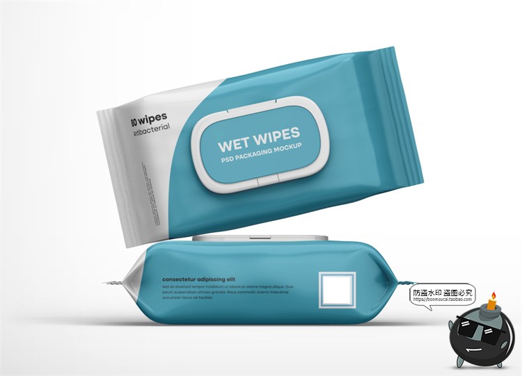 图片[4]-卫生纸巾湿厕湿巾酒精湿纸巾产品包装贴图效果图样机PSD模板素材-设计猿