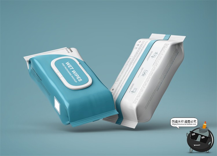 图片[11]-卫生纸巾湿厕湿巾酒精湿纸巾产品包装贴图效果图样机PSD模板素材-设计猿