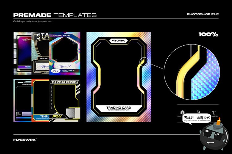 图片[6]-盲盒卡牌玩具纸牌空卡模型保护套贴图效果展示PSD模板样机PS素材-设计猿