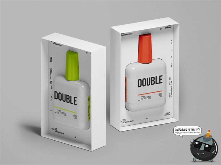 图片[2]-涂改液修正液学生文具用品文具白色改正液包装样机PSD模板PS素材-设计猿