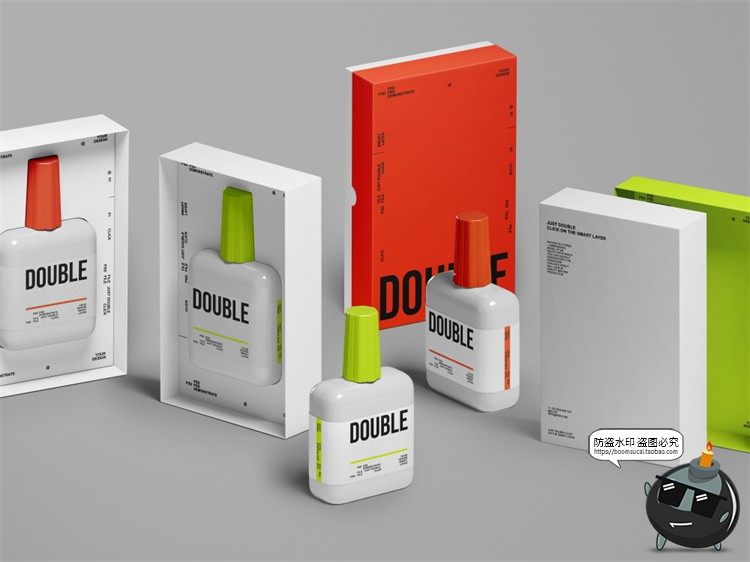 图片[4]-涂改液修正液学生文具用品文具白色改正液包装样机PSD模板PS素材-设计猿