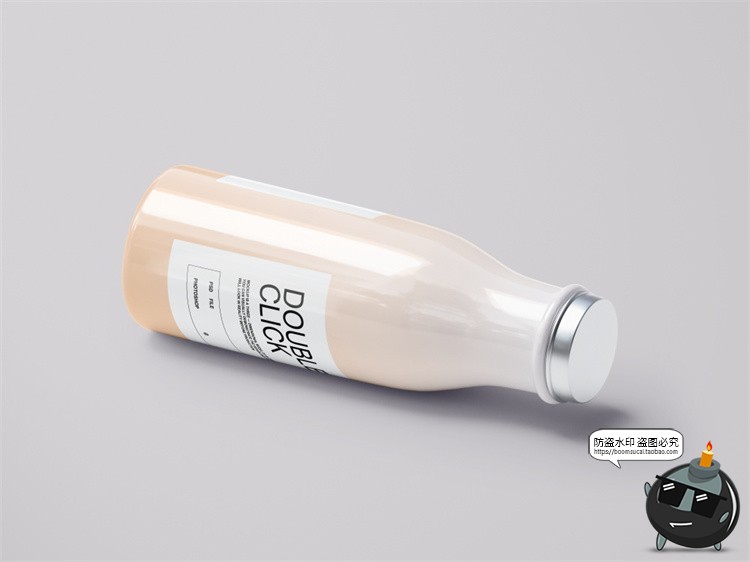 图片[7]-酸奶瓶牛奶果汁饮料一提玻璃瓶铝盖组合包装贴图样机PSD模板素材-设计猿