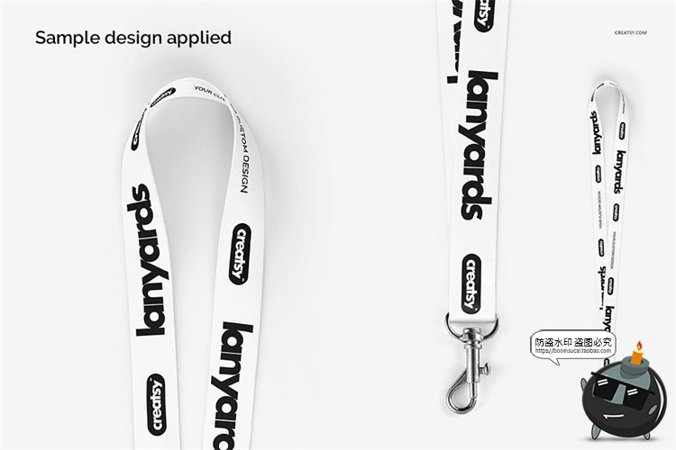 图片[6]-多样式挂绳扣绳带吊牌挂链贴图效果展示mockups样机PSD模板PS素材-设计猿