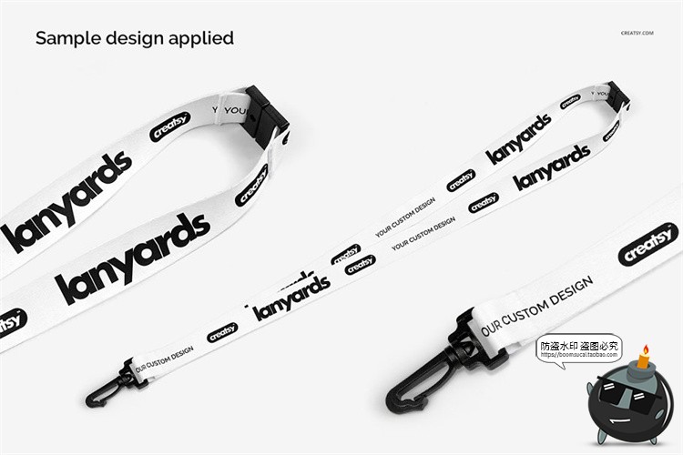 图片[7]-多样式挂绳扣绳带吊牌挂链贴图效果展示mockups样机PSD模板PS素材-设计猿