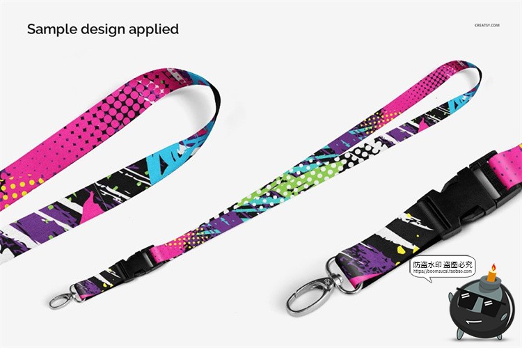 图片[9]-多样式挂绳扣绳带吊牌挂链贴图效果展示mockups样机PSD模板PS素材-设计猿