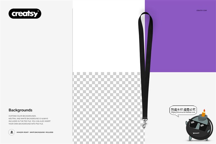 图片[16]-多样式挂绳扣绳带吊牌挂链贴图效果展示mockups样机PSD模板PS素材-设计猿