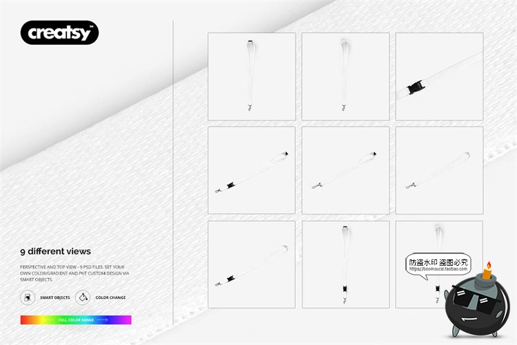 图片[17]-多样式挂绳扣绳带吊牌挂链贴图效果展示mockups样机PSD模板PS素材-设计猿