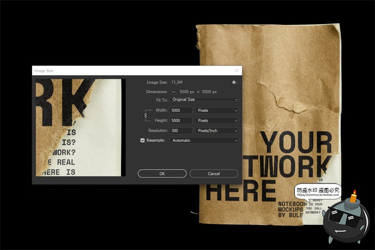 图片[3]-牛皮纸笔记本草稿本复古破损撕裂效果mockups样机PSD模板PS素材-设计猿