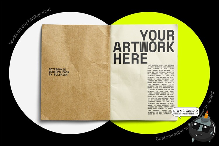 图片[5]-牛皮纸笔记本草稿本复古破损撕裂效果mockups样机PSD模板PS素材-设计猿