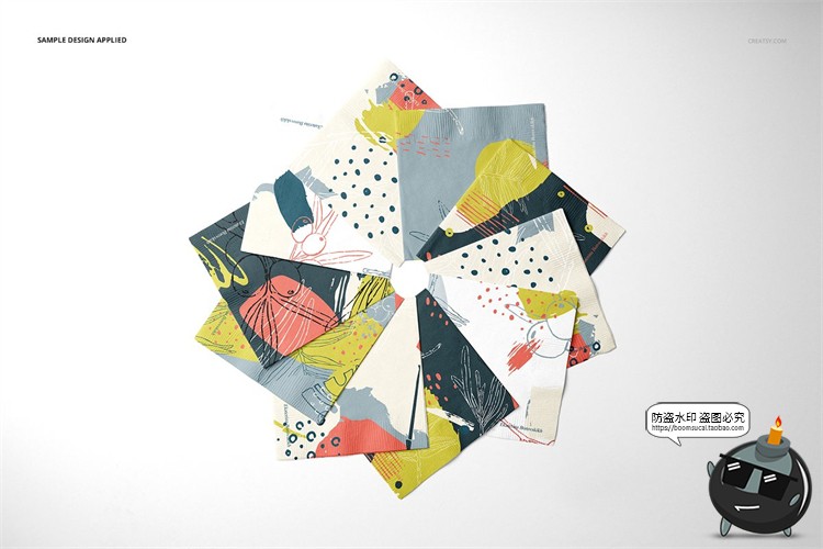 图片[6]-餐巾方巾纸巾手帕纸巾高档餐厅餐具刀mockups样机PSD模板PS素材-设计猿