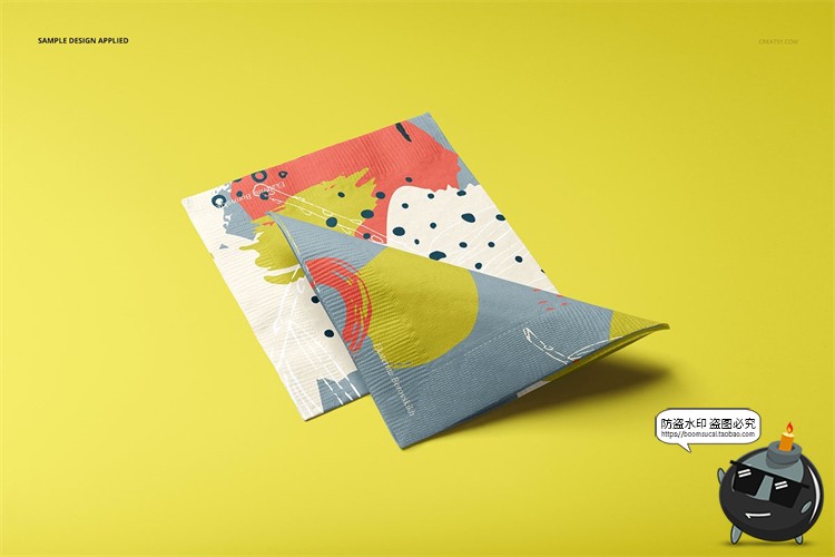 图片[7]-餐巾方巾纸巾手帕纸巾高档餐厅餐具刀mockups样机PSD模板PS素材-设计猿