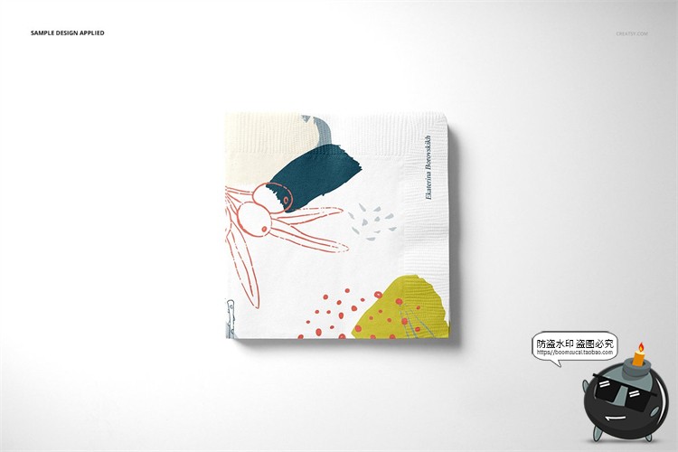 图片[11]-餐巾方巾纸巾手帕纸巾高档餐厅餐具刀mockups样机PSD模板PS素材-设计猿