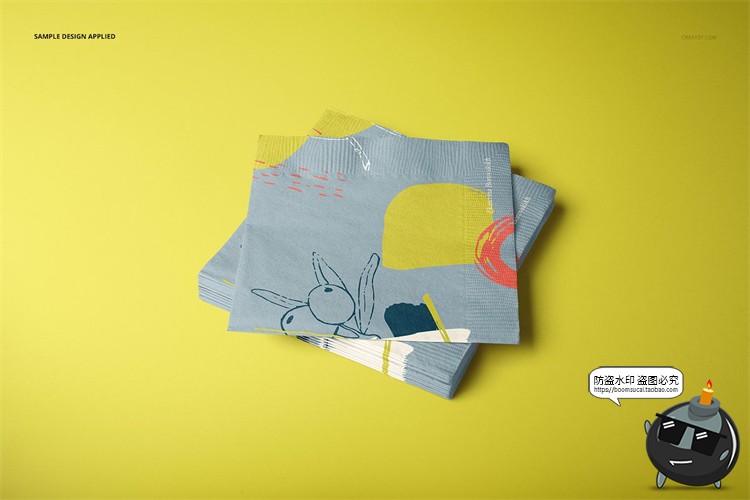 图片[13]-餐巾方巾纸巾手帕纸巾高档餐厅餐具刀mockups样机PSD模板PS素材-设计猿